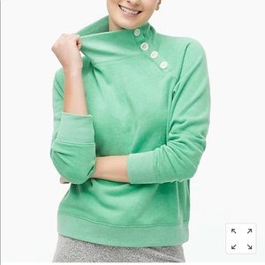 J.Crew Button Collar Pullover Sweatshirt Sz M